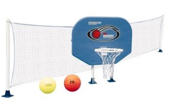 Poolmaster 72777 Above-Ground Poolside Basketball / Volleyball Game Combo