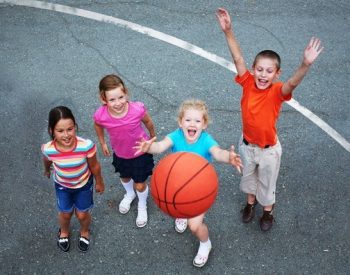 happy kids playing